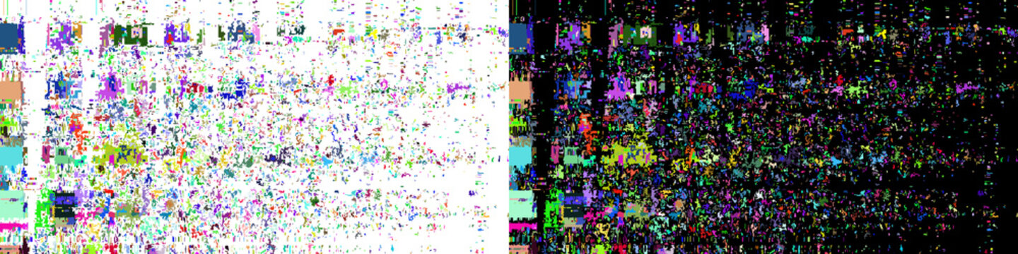 Digital glitch texture with colorful pixel noise and data corruption effect