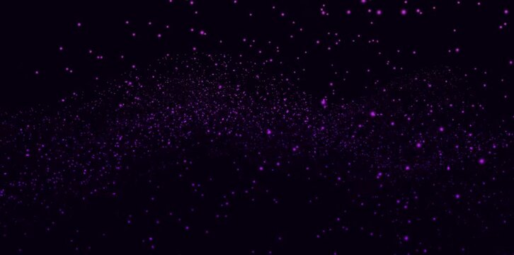 Purple star field sparkles across a dark cosmic space background.