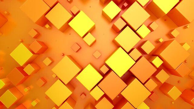 Background of Cubes. Abstract motion, loop, two color, 3d rendering, 4k resolution
