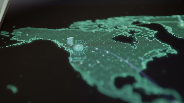 commercial technology still showing north american server node map visualizes regional connectivity