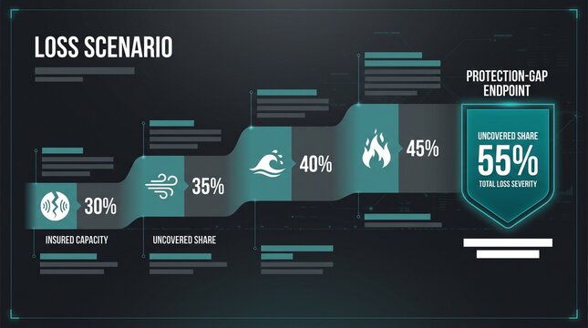 Catastrophe risk scenario shows the widening protection gap