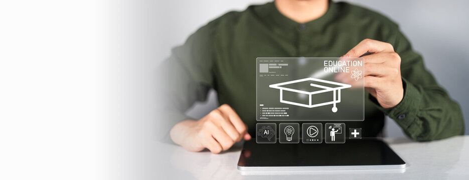 Digital academics platform provides interactive business education course delivering practical knowledge building core skills via virtual classroom online learning assessment