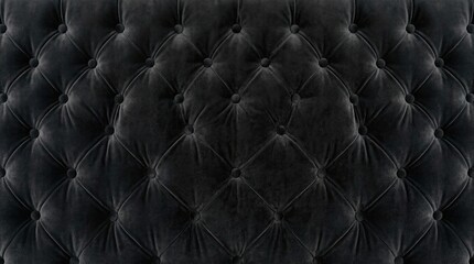 Naklejka premium Luxury black velvet tufted upholstery texture background