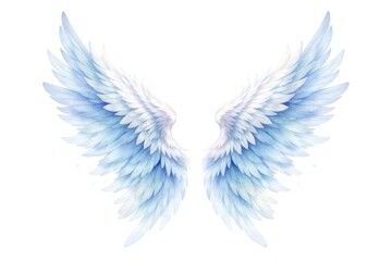 Obraz premium Ethereal watercolor angel wings illustration.
