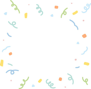 colorful confetti frame