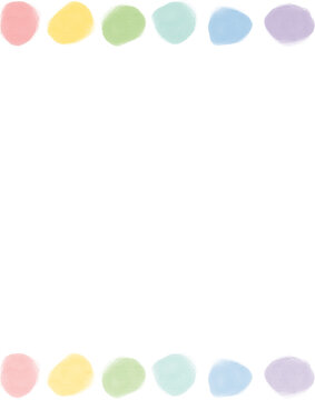 Colorful dots top and bottom border
