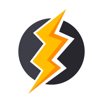 Dynamic graphic of a bright yellow lightning bolt symbol, representing power, speed, and energy.