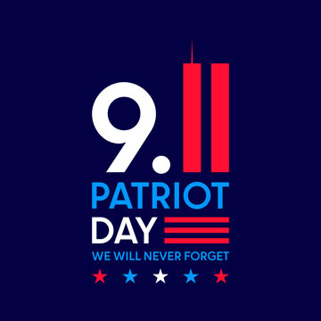 9 11 text logo, Patriot Day typography, poster design