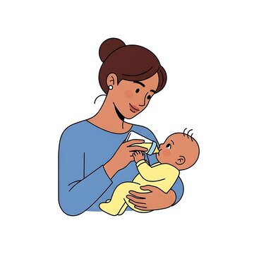 Man holding baby wrapped in blue blanket.