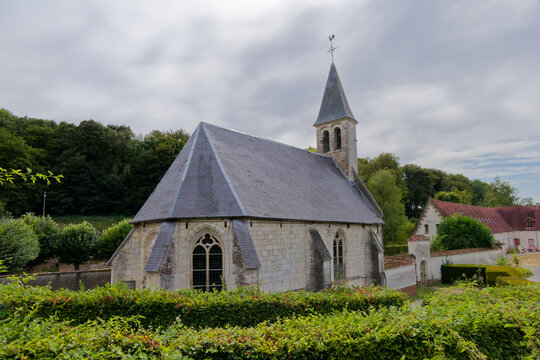 Arri&egrave;re de la chapelle Saint-Martin de l'abbaye de Belval, Troisvaux - Pas-de-Calais - France