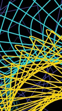 Abstract colorful lines animation background loop