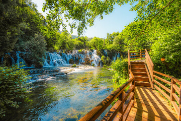 Great Una Waterfalls at Strbacki Buk, nature's power in Una National Park, Bosnia and Herzegovina. © Zedspider
