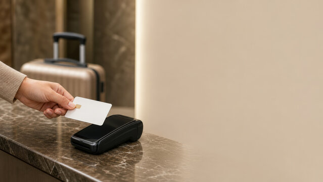 Hotel Travel Payment with Card at Reception Counter