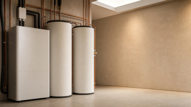 Residential Battery and Thermal Storage Room with Minimal Interior Copy Space