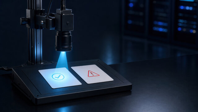Machine Vision Document Fraud Detection Scanner with Verification Copy Space