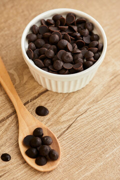 Homemade chocolate drops