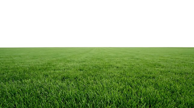 Lush Green Grass Field Isolated on White Background for Professional Web Banner Background Design Graphic Resource Area