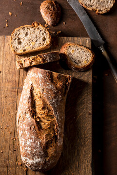 Sliced whole grain bread