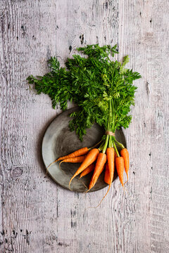 Bunch of organic carrots
