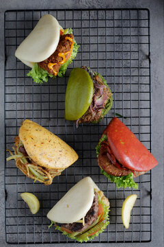 Variety of Gua bao buns