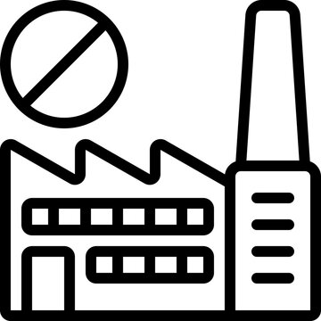 Factory shutdown representing economic inactivity