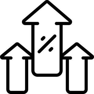 Interest rates showing financial growth