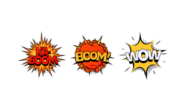 Comic Book Sound Effects onomatopoeia explosion boom ka