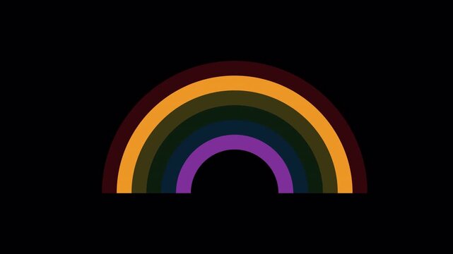 Neon Style Sequential Opacity Rainbow Chaser Animation Alpha Channel 4k