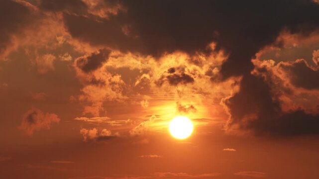 Golden Sunset with Dramatic Clouds