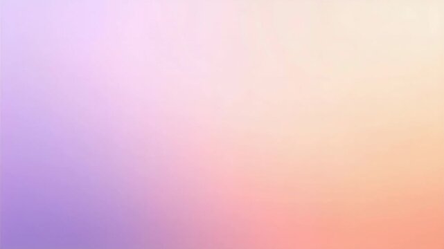 Smooth pastel gradient creating serene transition from violet to pale peach Simple ethereal design providing a calm atmosphere.