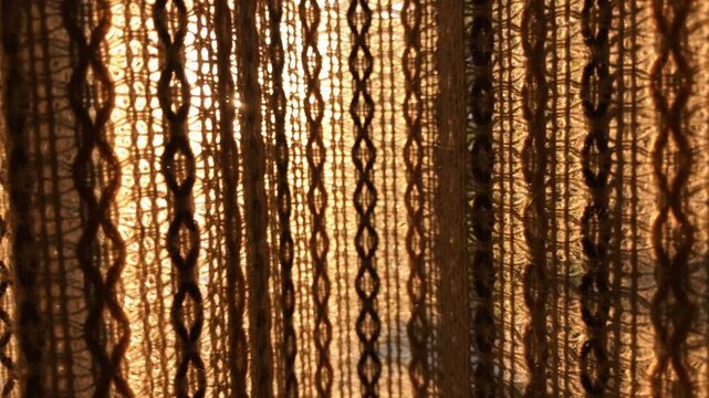 Golden Bokeh Background with Luxury Glitter Curtain Texture
