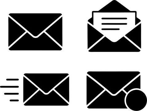 set of mail icons
