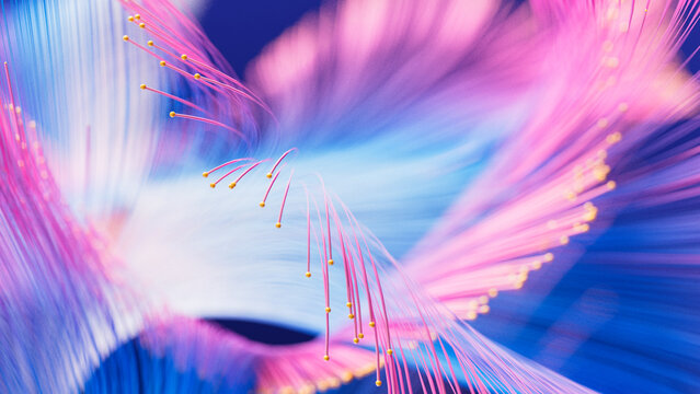 Luminous Fiber Wave 3D