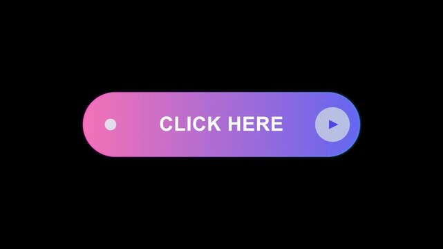 Interactive Click Here Button with Gradient Animation and Play Icon.