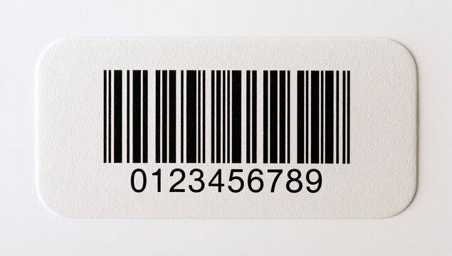 Close-up of a barcode with numbers on a white background.