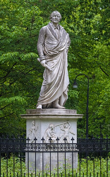 Bremen, Germany. Monument to Heinrich Wilhelm Olbers, the famous German astronomer and physician. The monument was created by Carl Steinhauser in 1848 and erected in Bremen's city park in 1850.