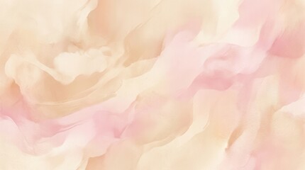 Obraz premium A serene, pastel-colored abstract painting featuring soft, flowing lines and gentle, muted colors, evoking a sense of tranquility and calmness.