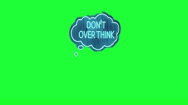 Neon thought bubble don't over think