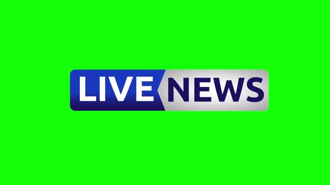 Live News Broadcast Lower Third Animation on Green Screen