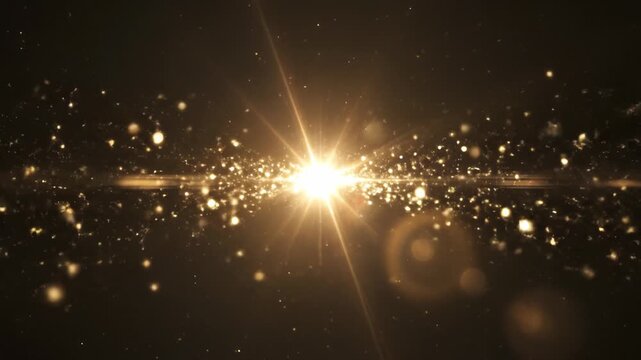 Galaxy Center Star Shining Brightly in Space.