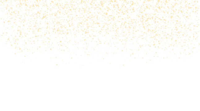 Golden Glitter Particle Border with Falling Sparkles on Black Background