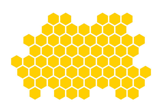 yellow bee honeycomb design