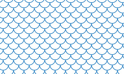 abstract geometric blue fish scale pattern art for banner poster background. © kowsar
