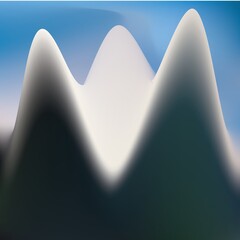 Abstract blue and white mountain landscape gradient, modern minimal design. © Makhon