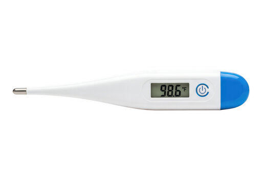 Digital thermometer displaying high temperature
