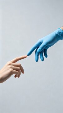 Medical Glove Handshake Trust and Care Concept