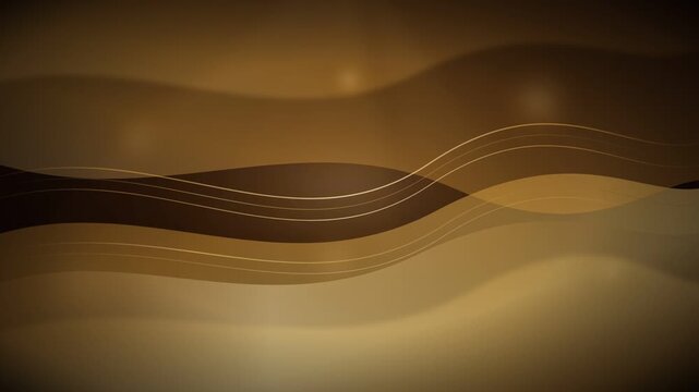 Golden Acoustic Waves and Stage Light Beams Abstract Motion Background with Resonant Strings and Warm Bokeh Orbs