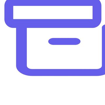 Minimalist blue box icon animation showing simple storage concept with clean lines and flat design elements for modern digital interfaces in this seamless looping video clip.