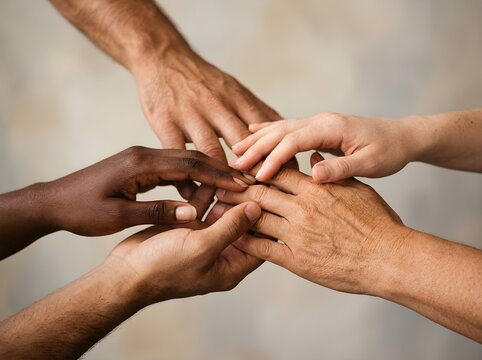 Horizontal Diverse Hands United for Peace