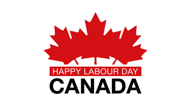 A festive canadian holiday design featuring a maple leaf for a labor day vector illustration that is isolated on a clean transparent background